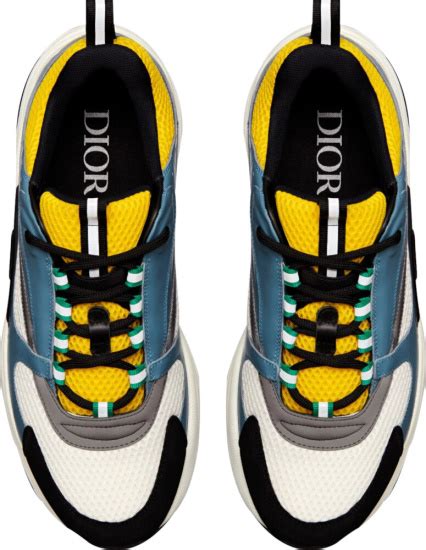 dior sneakers blue and yellow